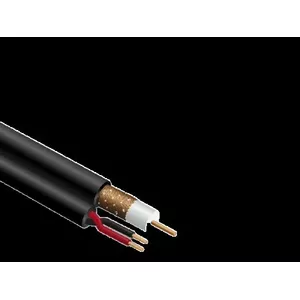CCTV cable PRO BASE PB5980C-B-PW — 100 m, black, with integrated power wires