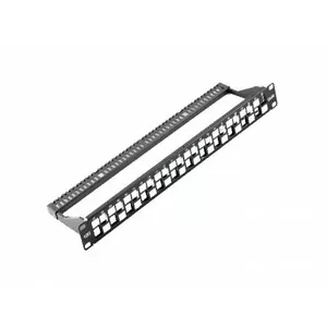 Patch panel NORDMARK CAT6a 6A-11324126BL unloaded 24 ports, keystone compatible