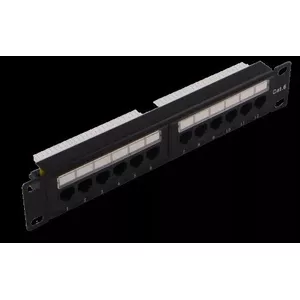 Patch panel 10" CAT6 UTP 12 ports, 1U rack mount