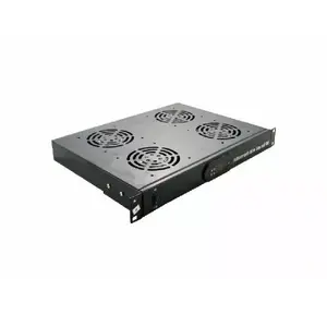 1U fan unit FAN-1U4T-NJ with LCD display and thermostat, rack-mounted cooling module