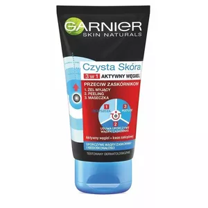 Гель-скраб для лица Garnier Skin Naturals Czysta Skóra Активированный уголь 3-в-1 150 мл