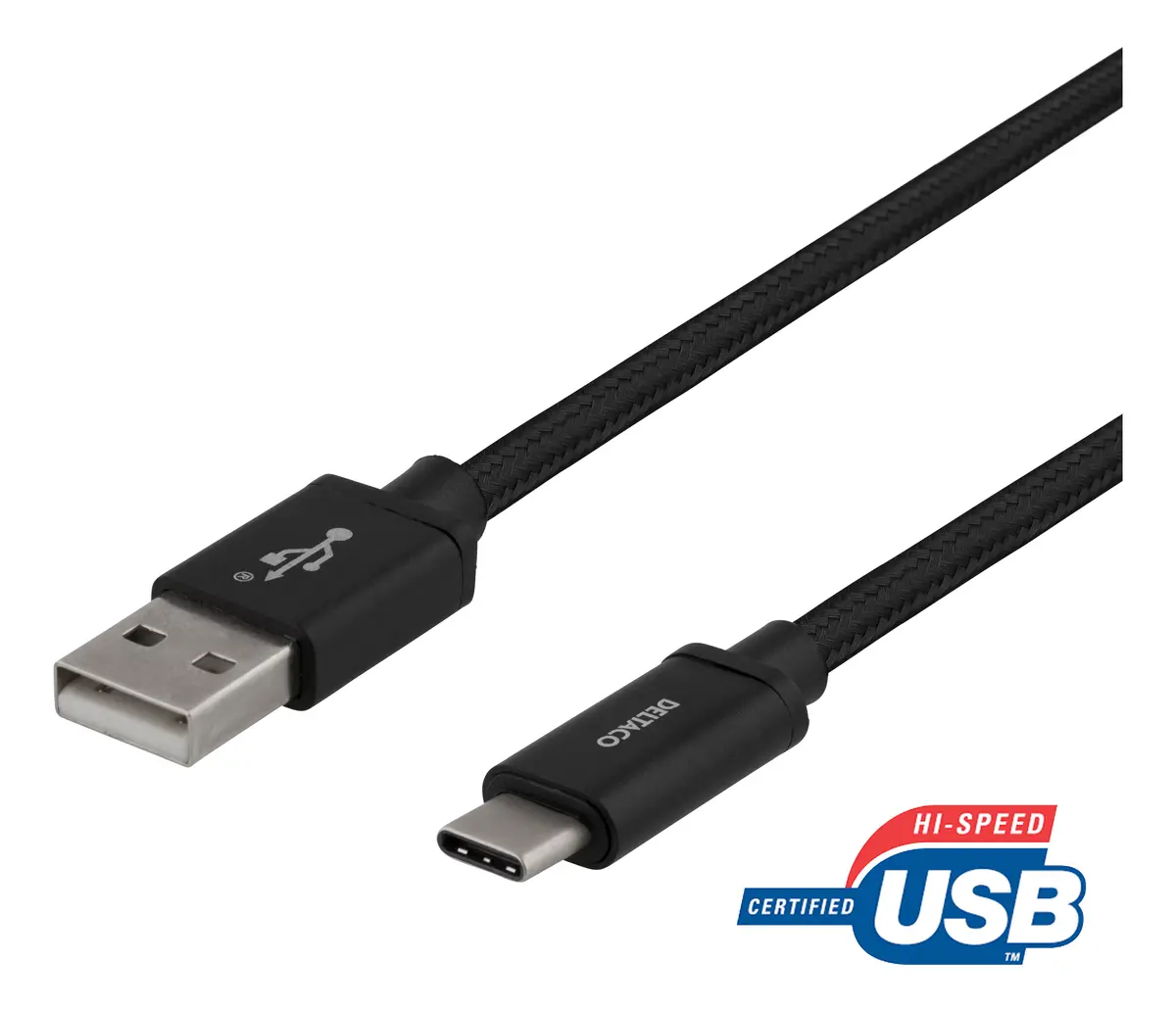 Deltaco USBC-1132M USB 2.0 kabelis