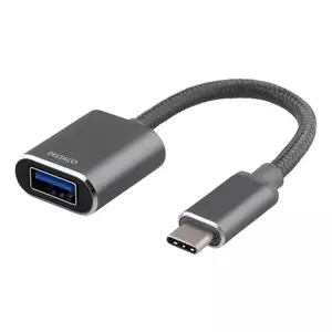 USB Cable Deltaco USBC-1277 USB 3.2 Gen 1 0.11m Grey