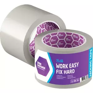 Iepakošanas līmlente Hot-melt HM-T-667541, 75 mm x 66 m, caurspīdīga