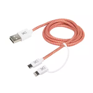 Xtorm CX009 USB cable 1 m USB A Micro-USB B/Lightning Red, White