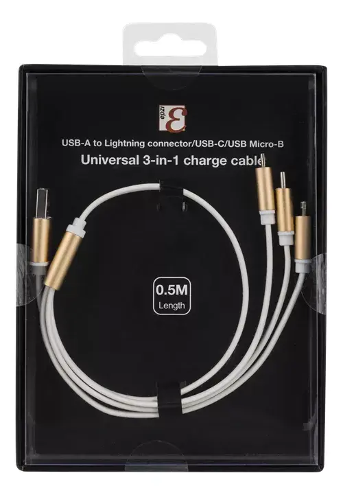 USB-кабель Epzi USB-C Lightning Micro USB 0,5 м Photo 3