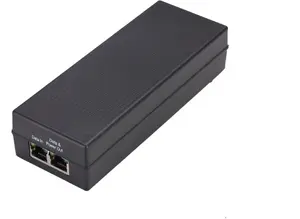 Полевой адаптер Microconnect POEINJ-15W-UK PoE 10 Gigabit Ethernet 48 В 15.4 Вт UK штекер черный