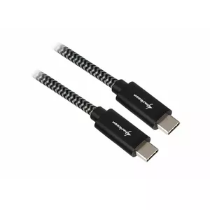 USB-C uz USB-C kabelis Sharkoon 3.1, 0,5 m, alumīnija pinums