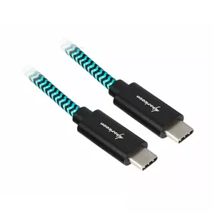 USB data cable Sharkoon 1.0 m with aluminum braided shield, USB A to USB A compatible