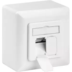 Sienas plāksne Goobay CAT 6 RJ-45 Balta