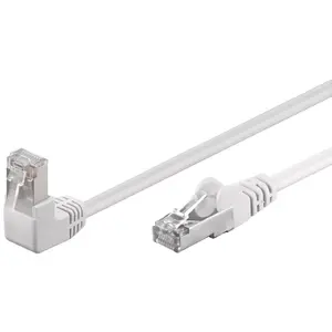 Патч‑кабель GOOBAY CAT 5e, F/UTP, 5 м, один разъём RJ‑45 под 90°, белый