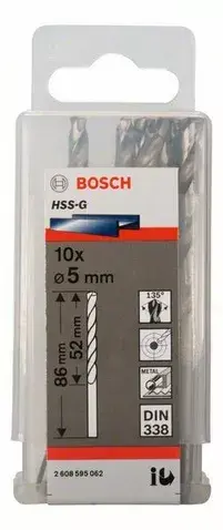 Bosch HSS-G Metal Drill Bit Set 5mm (10 pcs) Photo 2