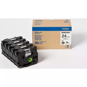 Лента для изготовления этикеток Brother HGE-151V5 — чёрная, совместима с PT-9500PC / PT-9700PC / PT-9800PCN / RL-700S