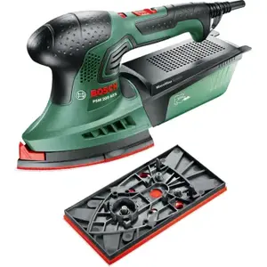 Мультишлифовальная машина Bosch PSM 200 AES, 200 Вт, подошва 92×182 мм, 6 000–26 000 об/мин, орбита 1,8 мм, крепление Velcro