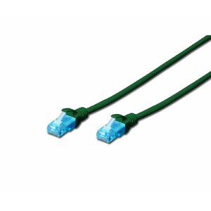 Digitus Cat5e, 0.5m tīkla kabelis Zaļš 0,5 m U/UTP (UTP)