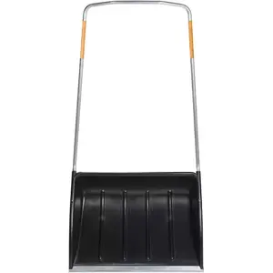 Снегоуборочная лопата Fiskars SnowXpert Steel Black – стальное лезвие, эргономичная рукоять, модель 1003470