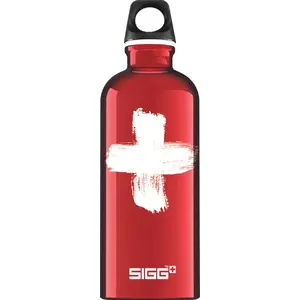 Water bottle Sigg Swiss Hiking 600 ml aluminium, red, 215 mm height, 7.1 cm diameter