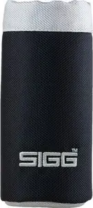 Drinking bottle pouch Sigg 8335.30 — nylon protective sleeve for bottle, black/silver