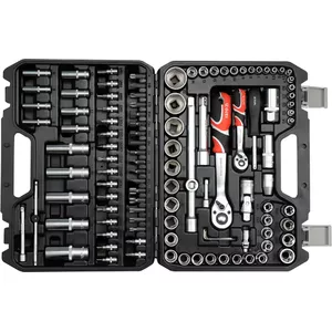 Socket wrench set YATO YT-38791 — 108 pieces, 1/2" drive, includes wrench, black case