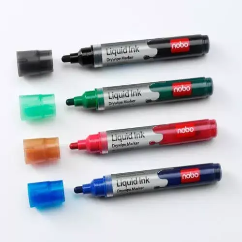 Drywipe Markers Nobo Liquid Ink Assorted 12 Photo 3