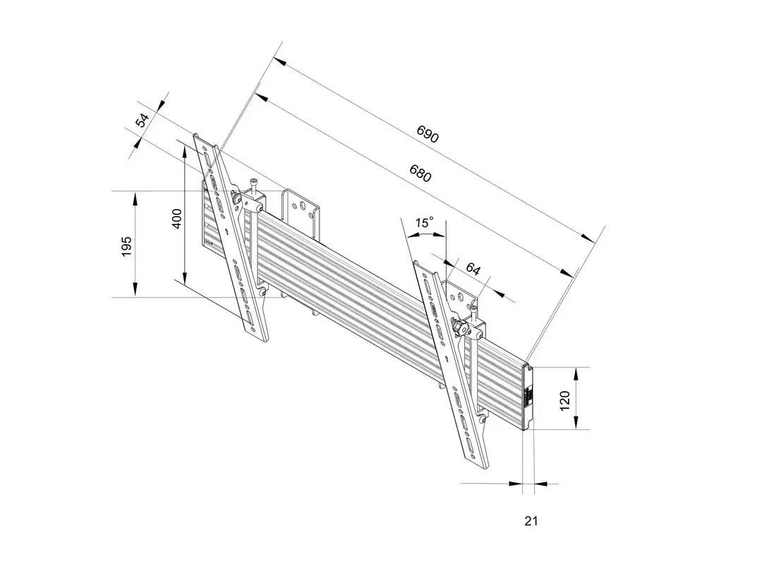 Wall mount MULTIBRACKETS M Wallmount Pro MBW1U Tilt Photo 9