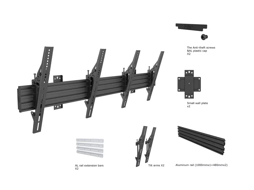 Sienas stiprinājums Multibrackets M Wallmount Pro MBW2U Tilt Black Photo 6