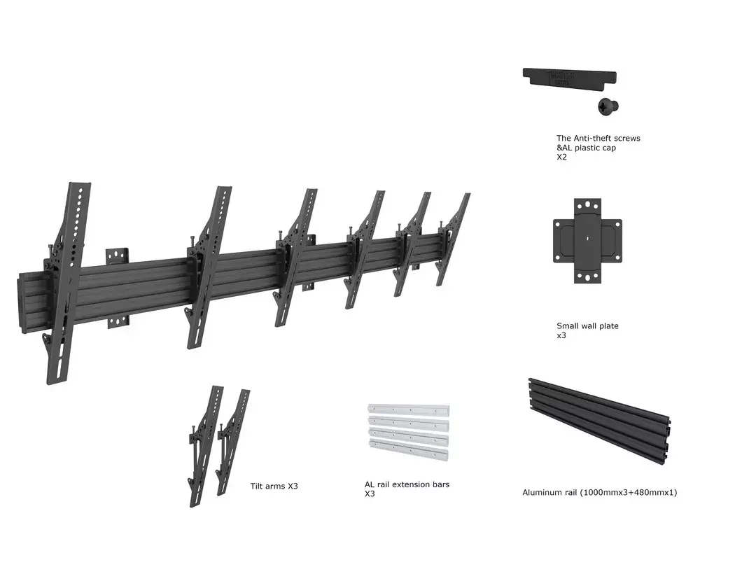 Sienas stiprinājums Multibrackets M Wallmount Pro MBW3U Tilt Black Photo 6