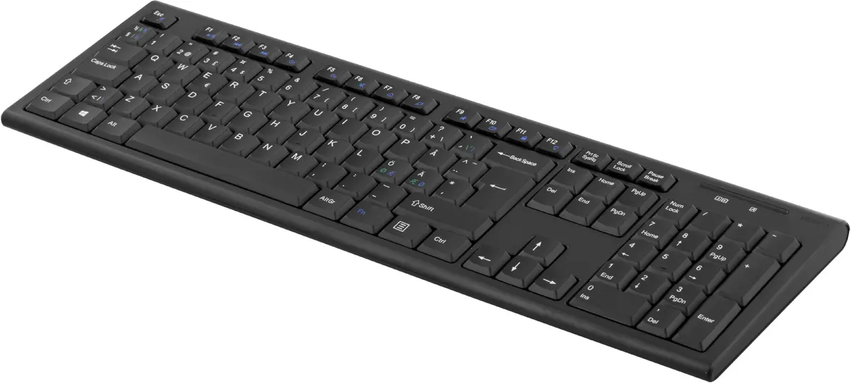 Bezvadu tastatūra Deltaco TB-122 Pilna izmēra