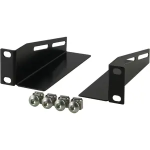 Rack rail DELTACO 10-33L, black, width 136 mm, pack of 2