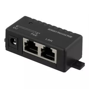 Deltaco POE-109 PoE adapteris Tīkls Gigabit Ethernet 48 V
