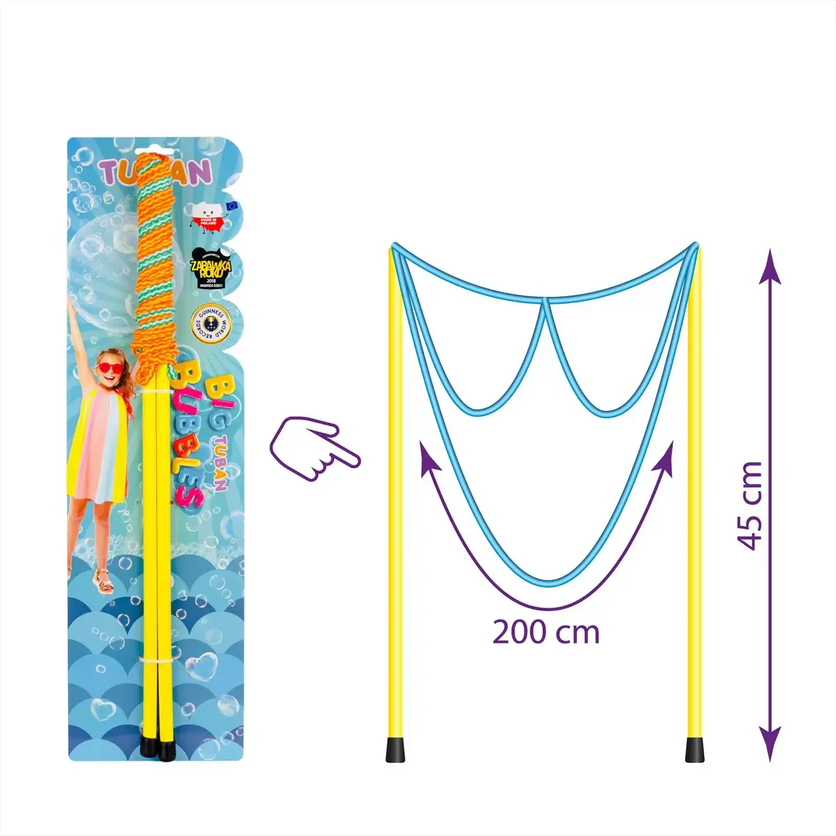 Палочка для пузырей TUBAN GIANT BUBBLE WAND GLASSES Photo 2