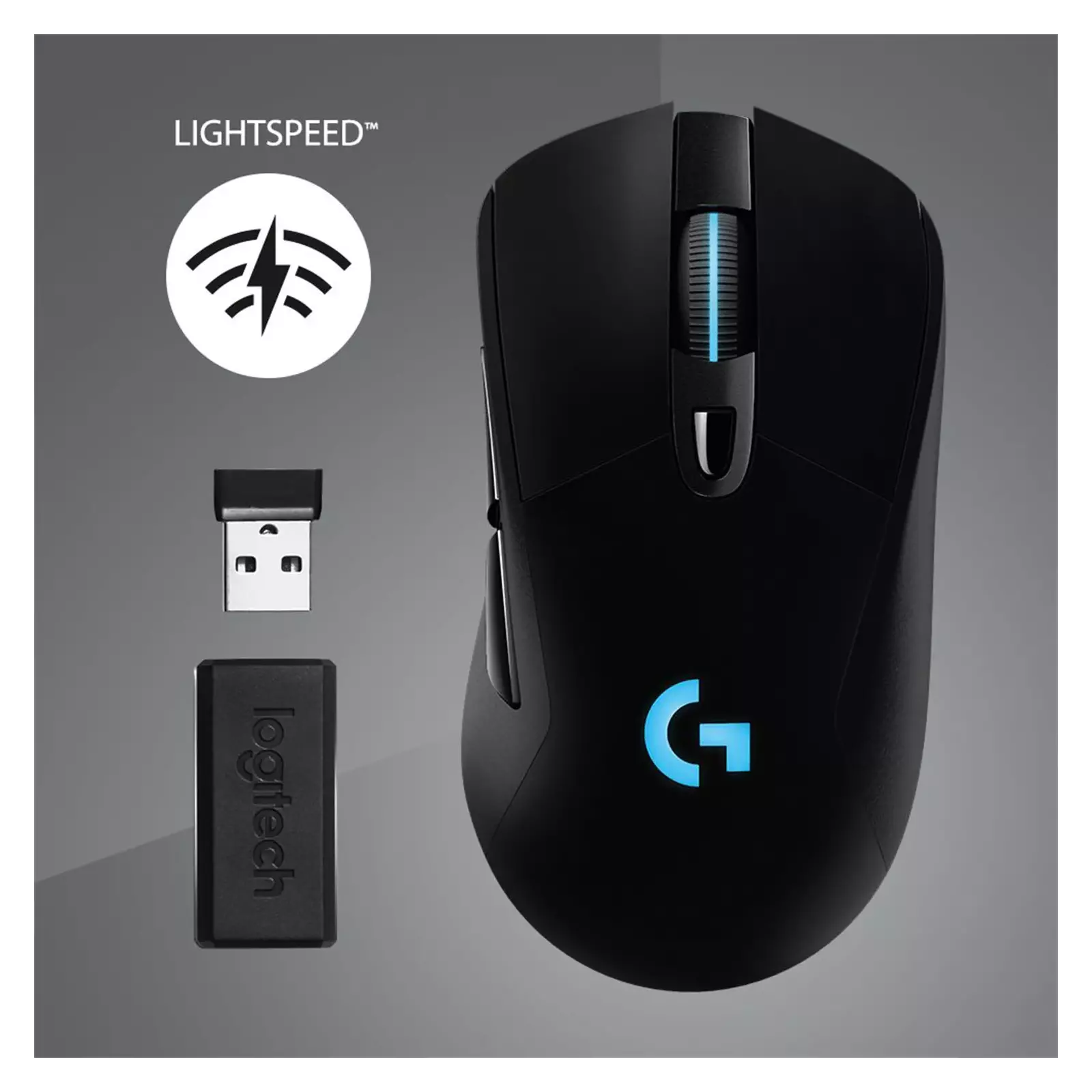 Logitech Wireless Gaming Mouse G703 LIGHTSPEED with HERO 25K Sensor - mouse  - USB, LIGHTSPEED