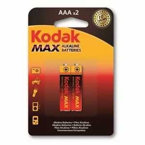AAA alkaline battery Kodak LR03-2BB (AAA) MAX — 1.5V, blister pack 2 pcs