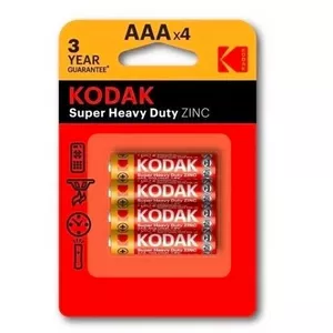 Kodak R03-4BB Extra Heavy Duty AAA Blister Pack 4pcs.