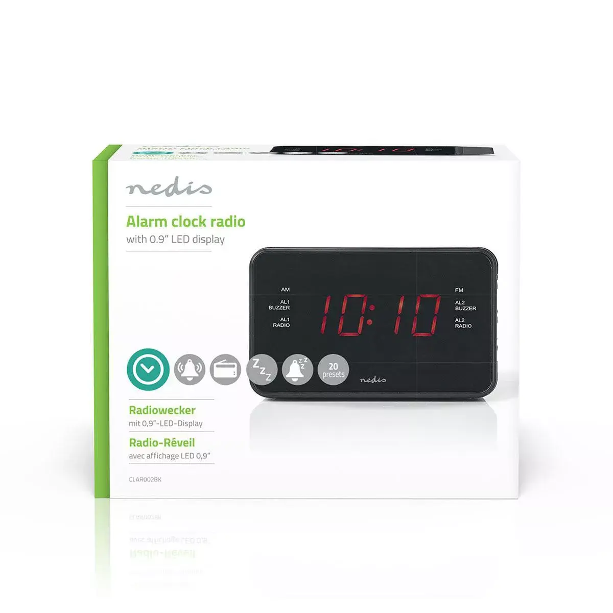 Nedis CLAR002BK digital alarm clock Photo 6