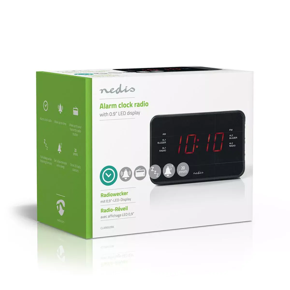 Nedis CLAR002BK digital alarm clock Photo 8