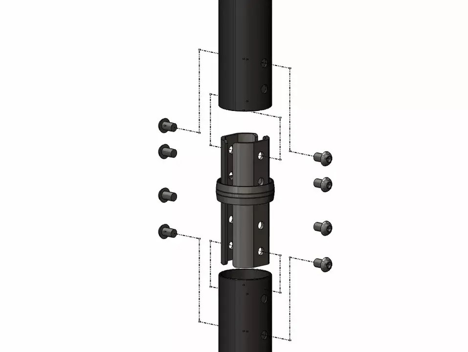 Paplašināšanas caurules savienotājs Multibrackets M Pro Series Internal Pole Joiner Photo 2