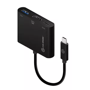USB-C MultiPort адаптер ALOGIC 10см HDMI USB 3.0 Power Delivery Черный