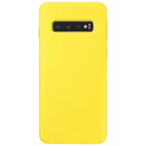 Protective silicone case Evelatus for Samsung Galaxy S10e — soft-touch, light yellow