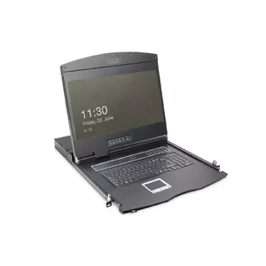 KVM консоль Digitus 19" LCD 8-Port VGA немецкая клавиатура
