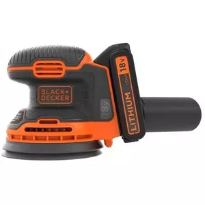 Orbitrālā slīpmašīna Black & Decker BDCROS18 — 12 000 apgr./min, disks 12,5 cm, 1,5 Ah Li-ion akumulators