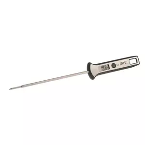 Digital food thermometer GEFU 21820, stainless steel probe, -45 to 200 °C, 10 s response, black