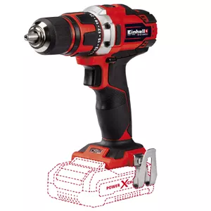 Einhell TE-CD 18/40 Li-Solo 1500 RPM Bez atslēgas 1,1 kg Melns, Sarkans