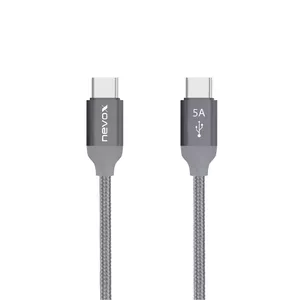 USB Cable Nevox 1653 USB 2.0 1m USB C Grey Silver