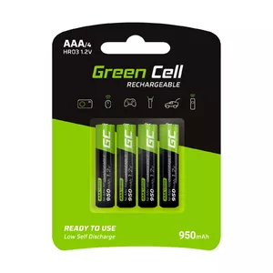 Rechargeable battery Green Cell GR03 AAA NiMH 1.2V 950mAh – 4-pack, blister