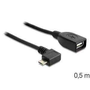 USB Cable Micro-USB B USB A DeLOCK 83271 0.5m Black