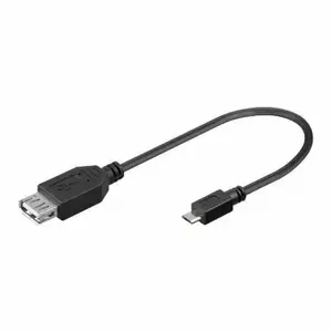 Кабель USB 2.0 A (гнездо) — micro B (штекер), MANHATTAN 20 см