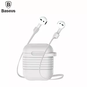 Protective Silicone Case with Magnetic Strap for AirPods by Baseus — Grey