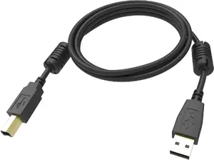 Vision TC 2MUSB/BL USB 2.0 cable USB A to USB B 2 m black with gold-plated connectors and ferrite core