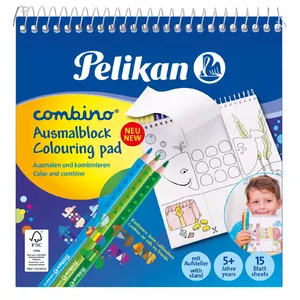 Pelikan 811231 Combino Coloring Picture Set with 15 Pages for Preschoolers